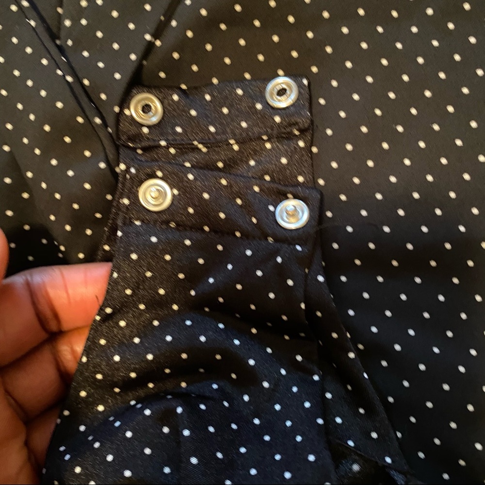 Zara Black/white MICRO Polka Dot Bodysuit - Picture 6 of 7